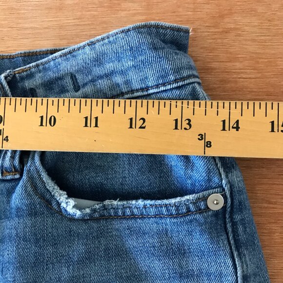 Madewell the Perfect Vintage Jean Women 27 Blue High Rise Distressed Raw Hem - Picture 10 of 13